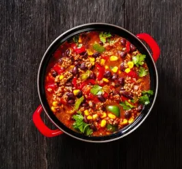 a bowl of chili