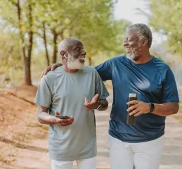 two men walking