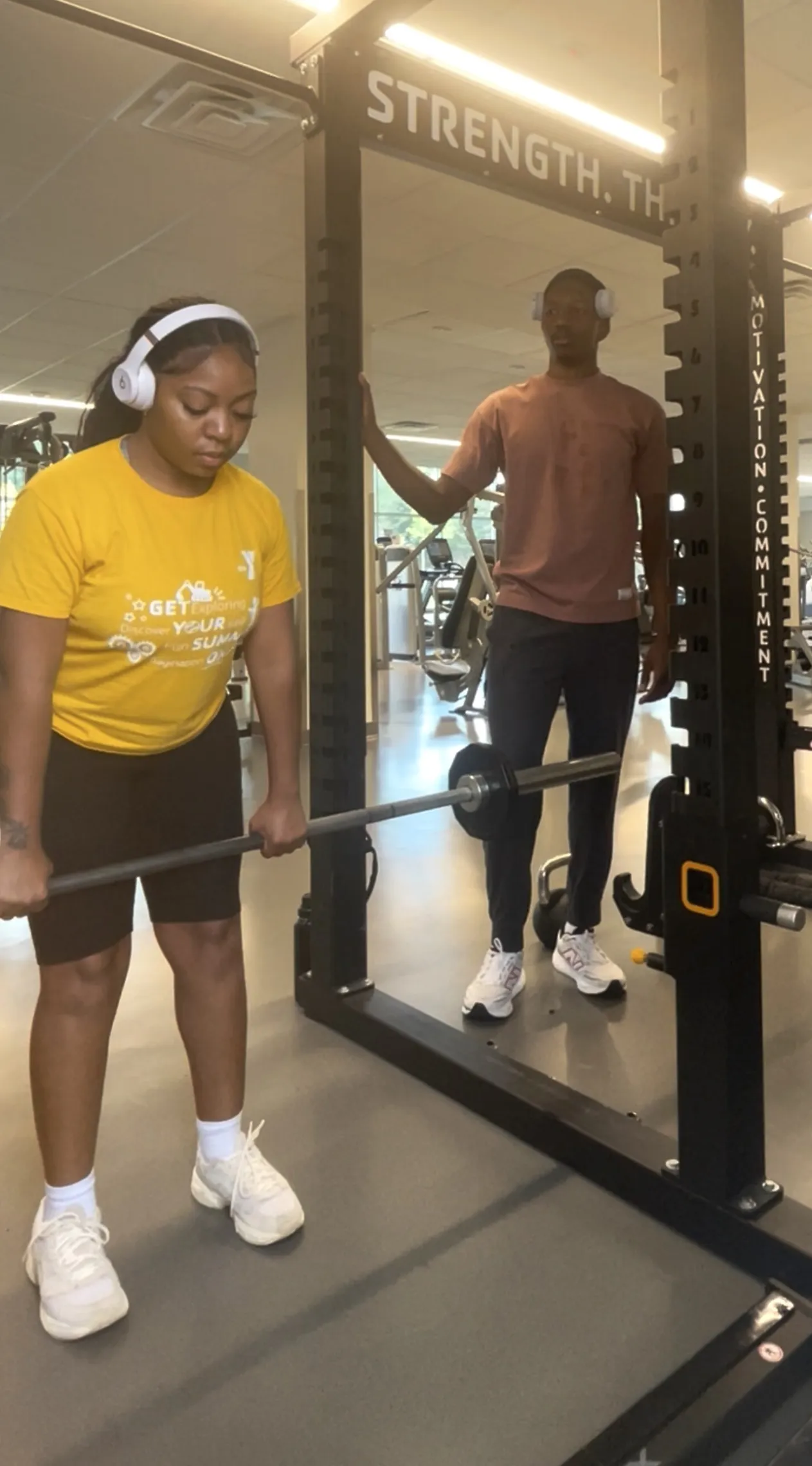 couple working out at YMCA