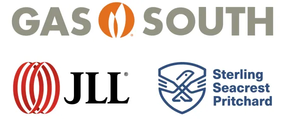 Gas South, JLL, and Sterling Seacrest Pritchard logos