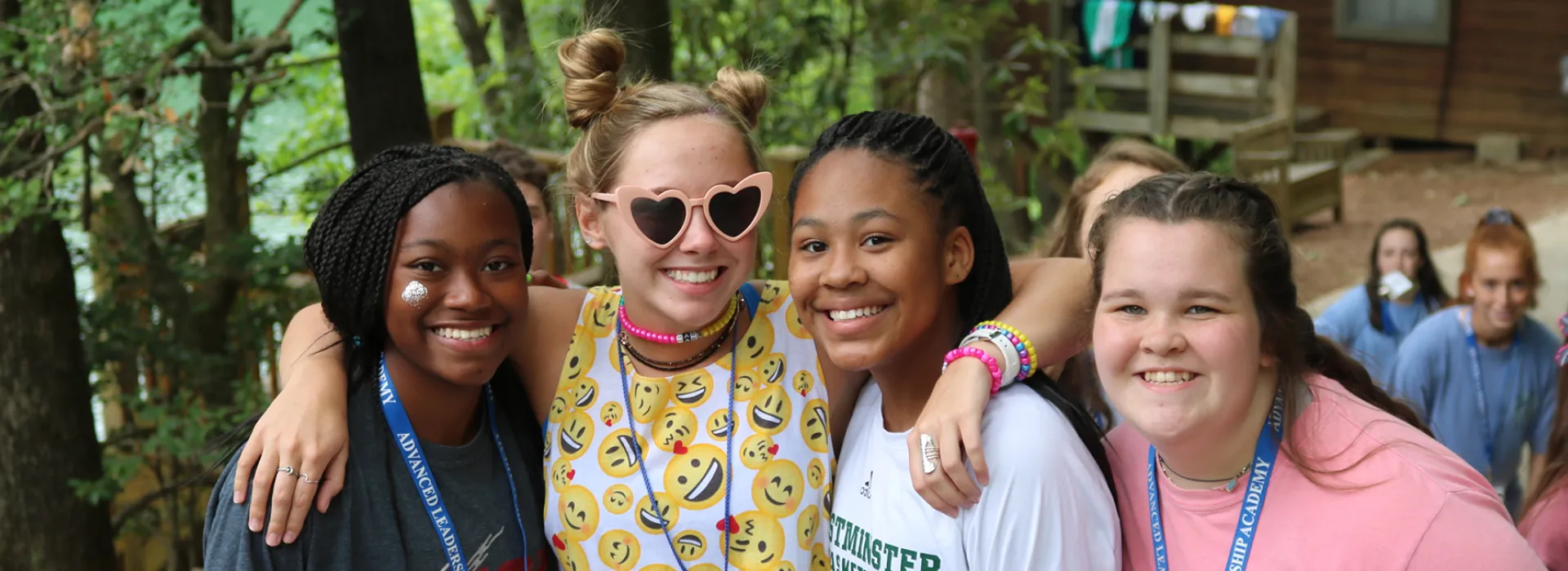 4 teen leaders at camp